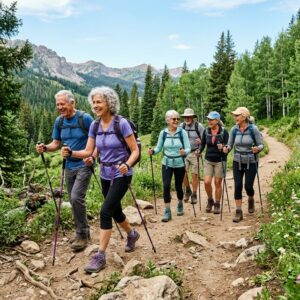 Marche nordique senior : randonnée adaptée et cognition