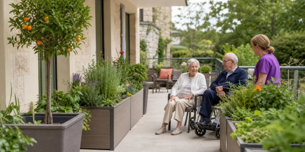 Jardin en pot en EHPAD : créer un espace extérieur verdoyant