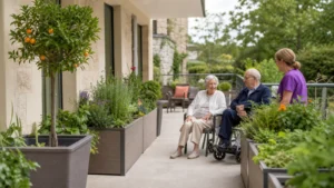 Jardin en pot en EHPAD : créer un espace extérieur verdoyant